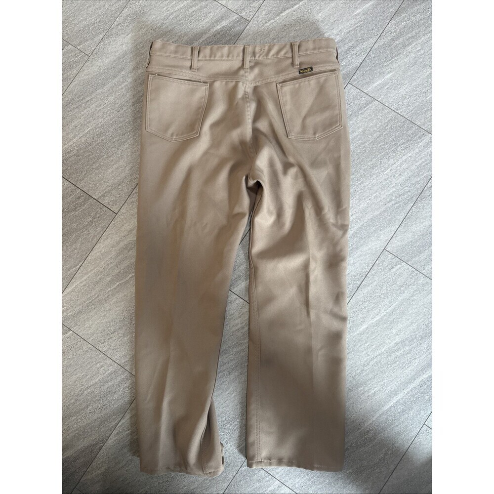 Vintage Wrangler Western Pants Rancher Mens Size 40 x 32 Cowboy Straight Tan